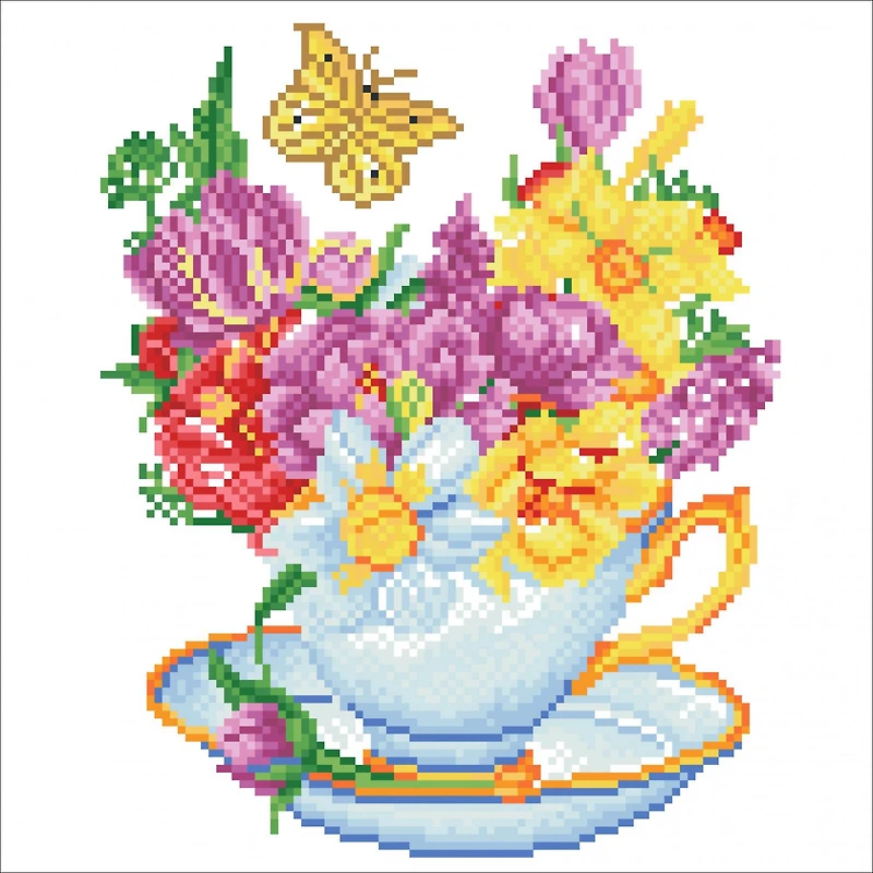 Diamond Dotz® Springtime Cuppa Diamond Painting Kit