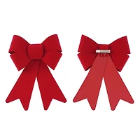 7" Red Flocked Tree Bows, 2ct. by Celebrate It®