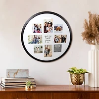9 Opening 20.7" x 20.7" Black Round Collage Frame with Mat by Studio Décor®