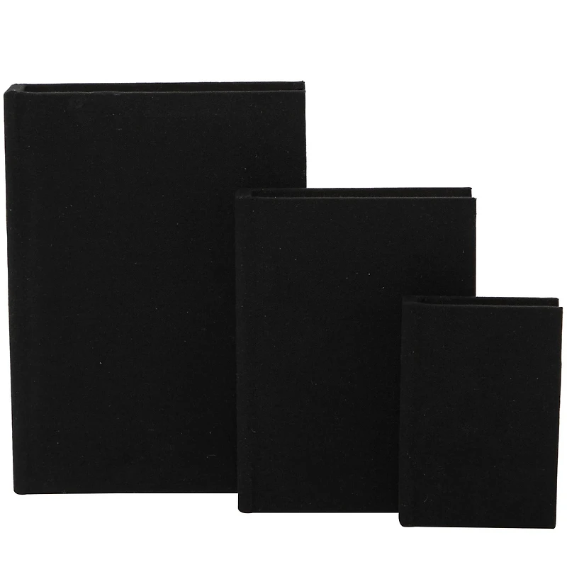 Black Linen Faux Book Box Set