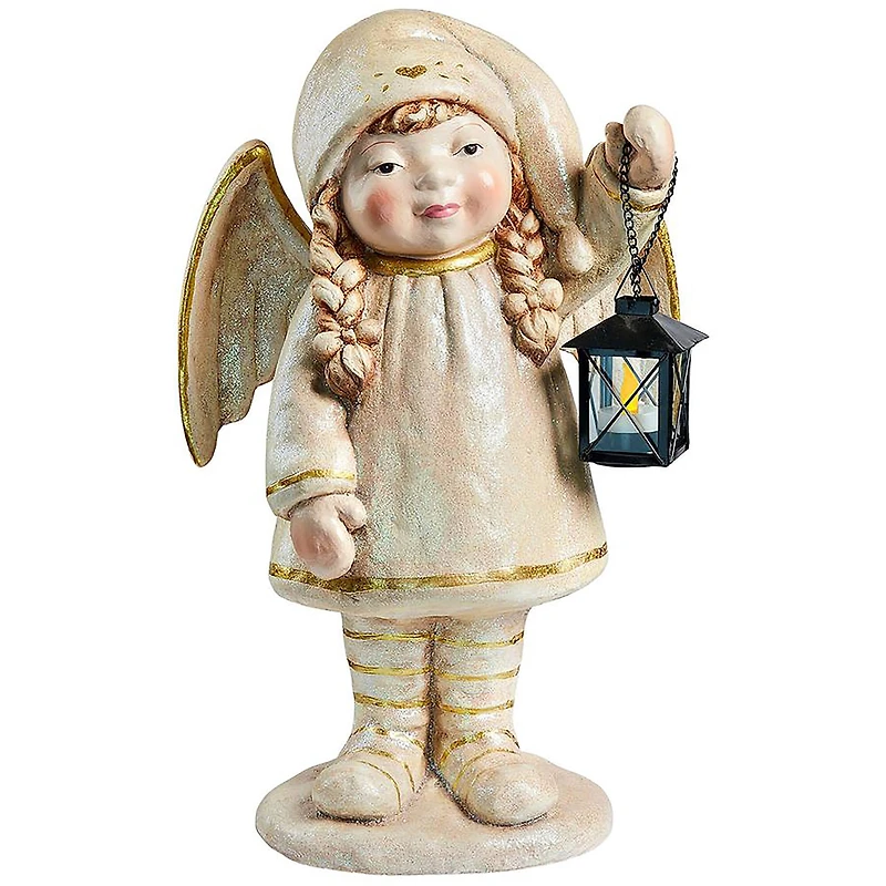 Design Toscano 19" Noelle Shines the Christmas Light Angel Statue