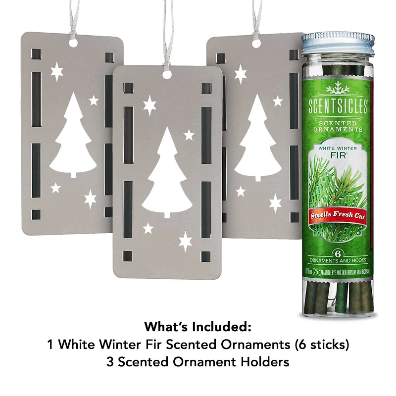 Scentsicles® Bottle, Stick, and White Winter Fir Trio Ornament Set