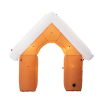 Glitzhome® 8ft. LED Lighted Gingerbread House Inflatable Décor
