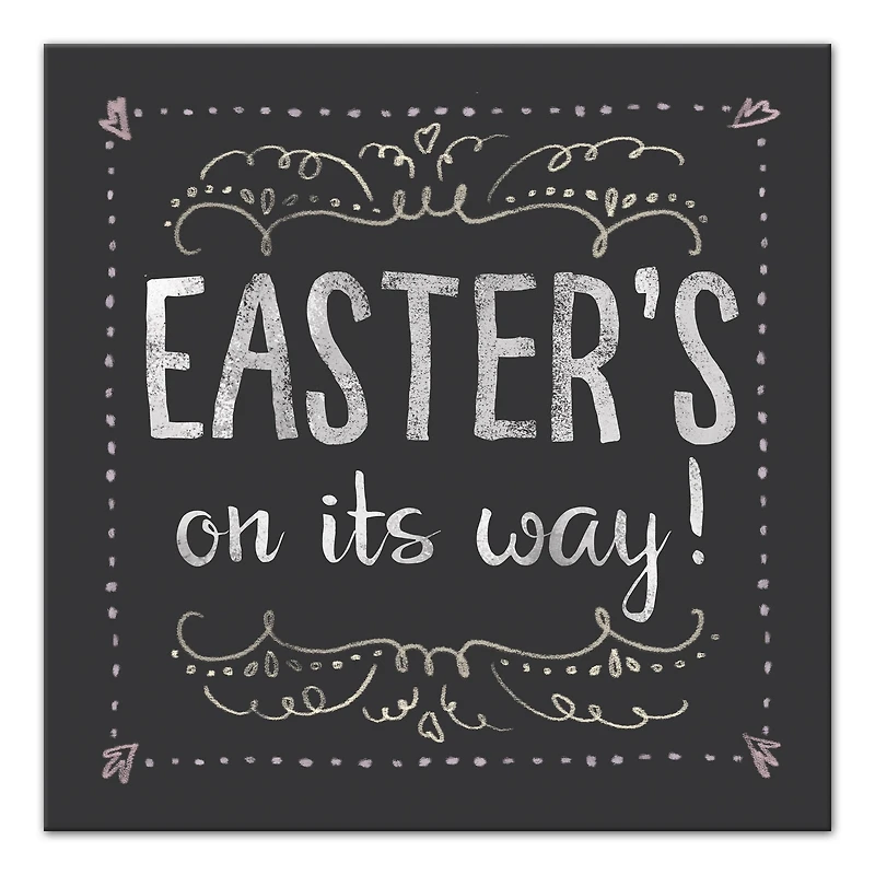 Easter Chalk Canvas Wall Art