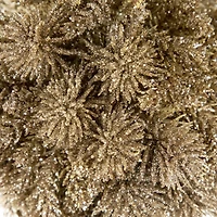 Glitter Pine Christmas Ball Ornament - 6" - Gold