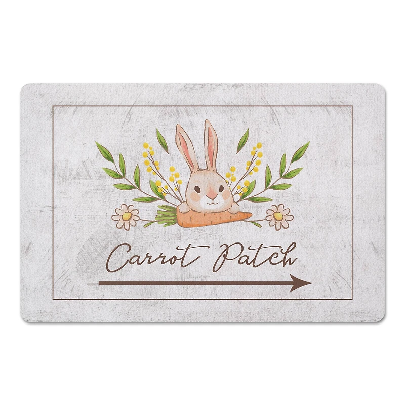 Bunny And Carrot Mat 27" x 18" Floor Mat