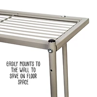 Honey Can Do 25" Steel Wall-Mounted Bathroom Towel Holder with Shelf