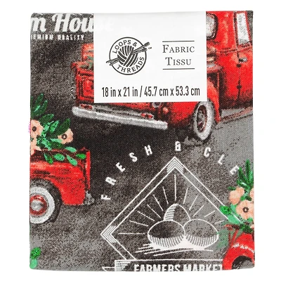 Red Vintage Truck Cotton Fabric by Loops & Threads™