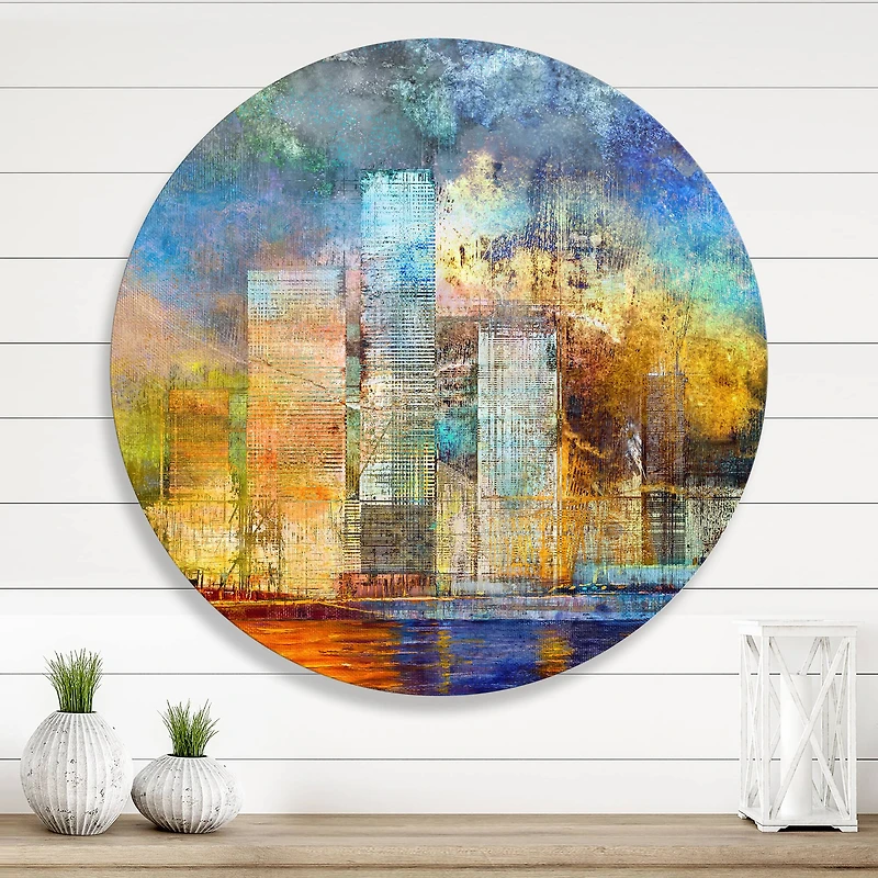 Designart - Skypscrapers By The Bridge In Futuristic City