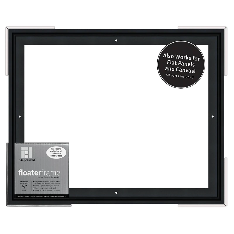 Ampersand™ Art Black 7/8" Floaterframe