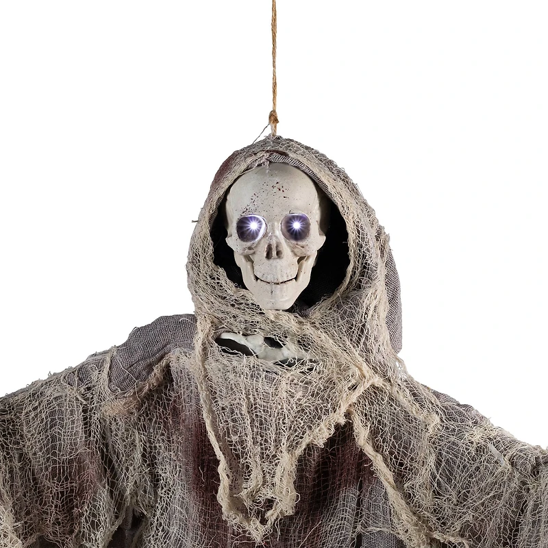 36" Touch Activated Hanging Death Reaper Halloween Decoration