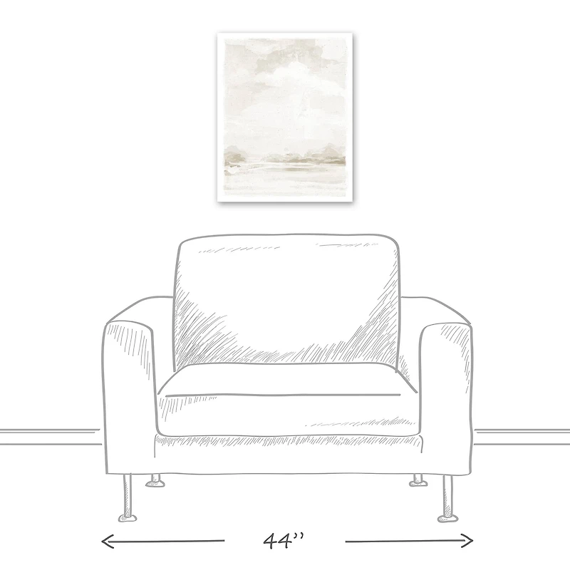 Abstract White Landscape 16" x 20" Canvas Wall Art