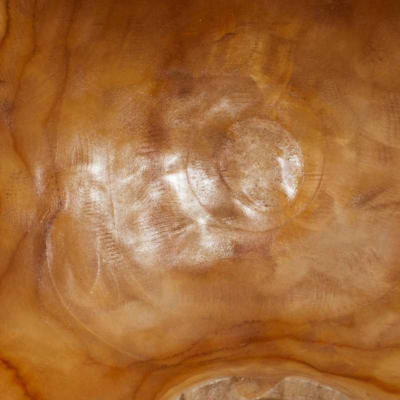 14" Brown Wood Natural Decorative Bowl