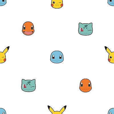 RoomMates Pokémon Character Faces Peel & Stick Wallpaper