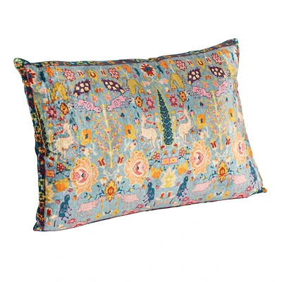 Hello Honey® 24" x 16" Floral Harmony Velvet Lumbar Pillow