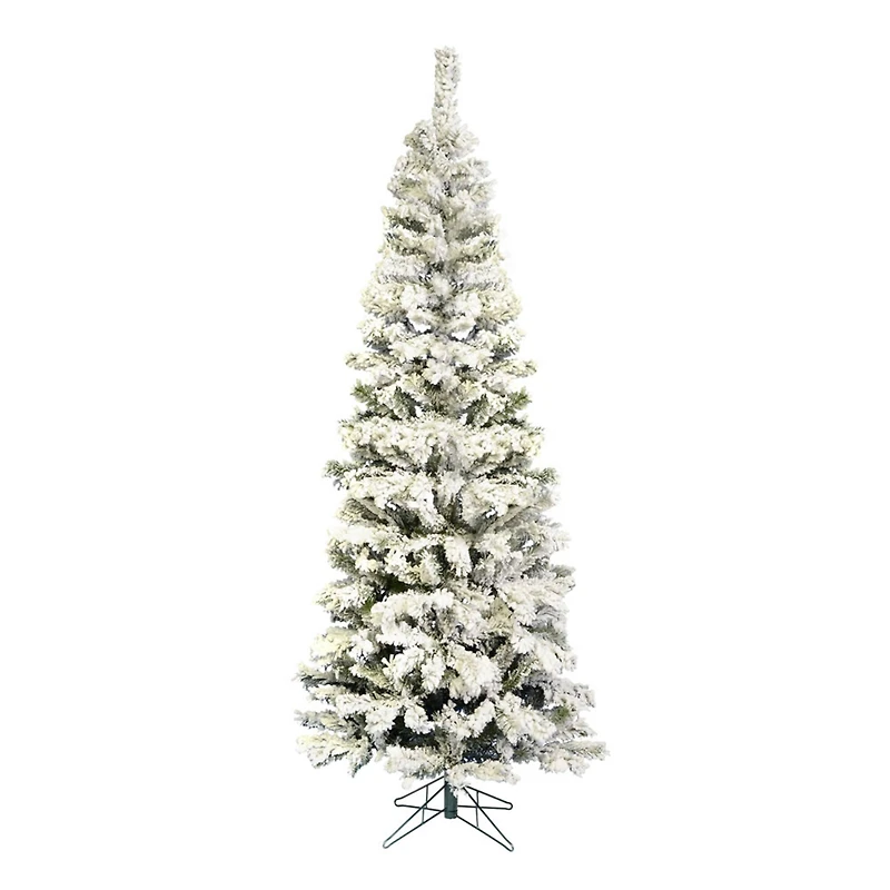 7.5ft. Unlit Flocked Pacific Pine Artificial Christmas Tree