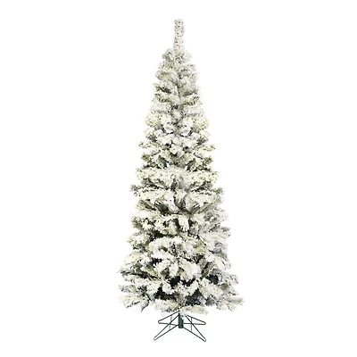 7.5ft. Unlit Flocked Pacific Pine Artificial Christmas Tree