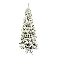 7.5ft. Unlit Flocked Pacific Pine Artificial Christmas Tree