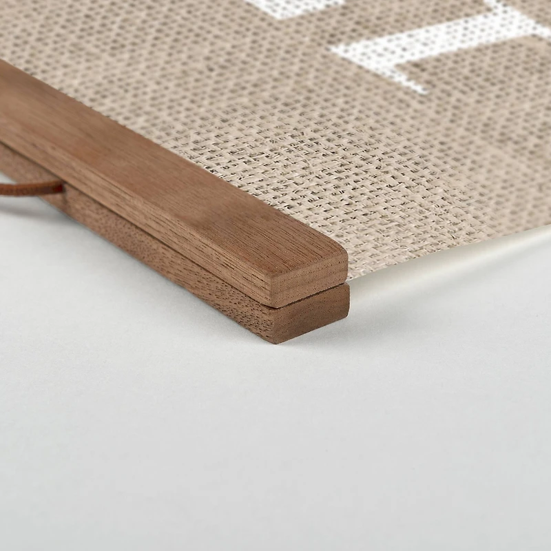 Est. 1776 Teak Hanging Canvas