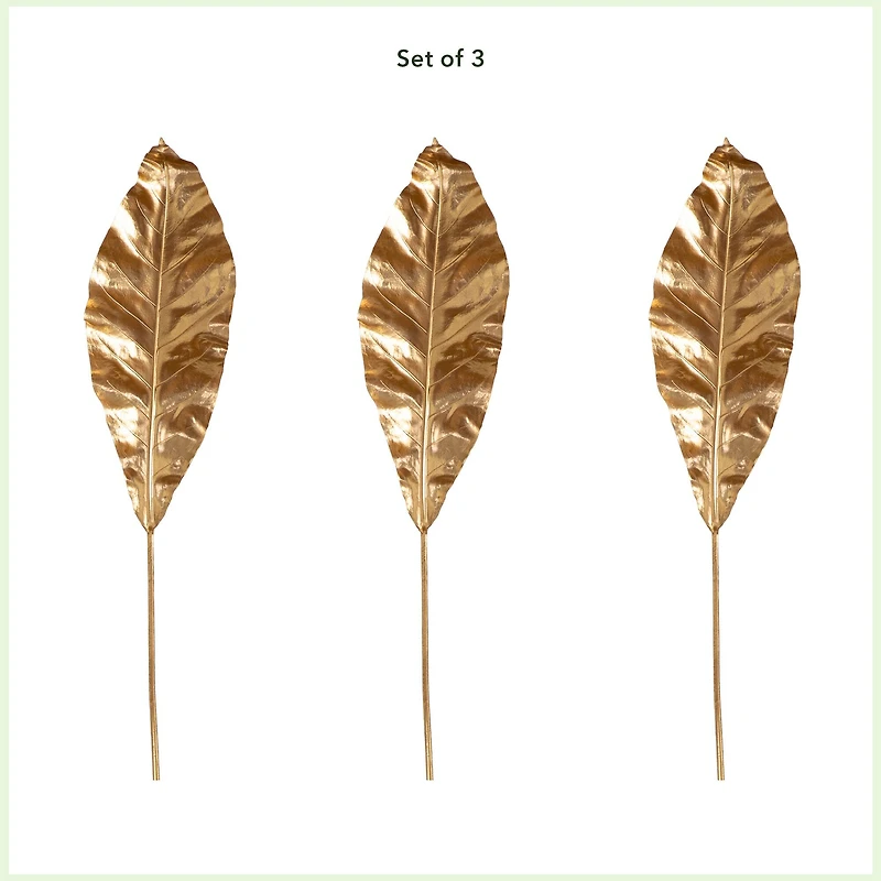 42" Gold Palm Stems, 3ct.