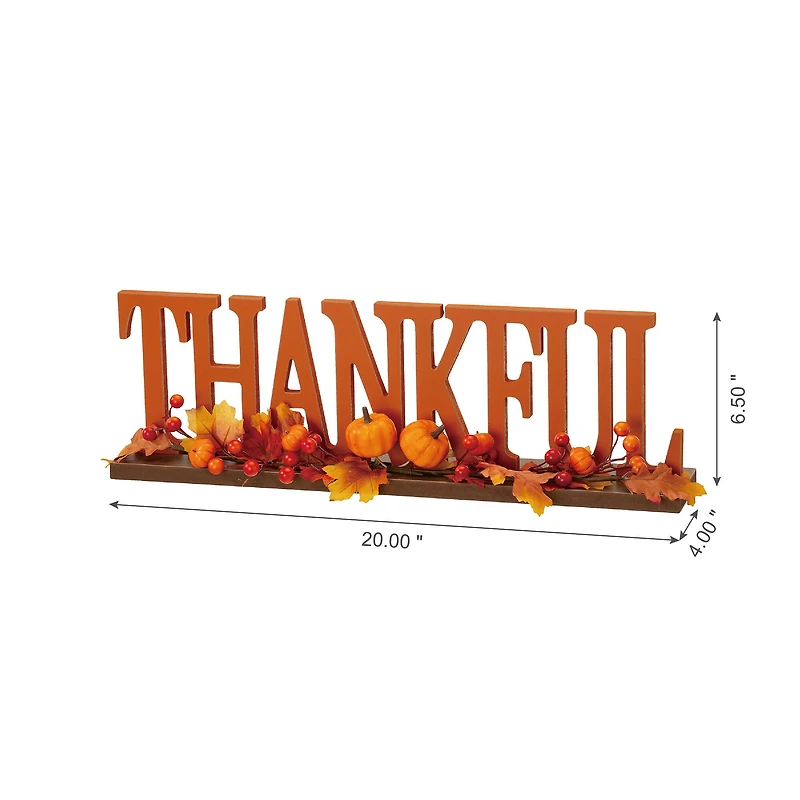 Glitzhome® 20" Thankful Table Décor