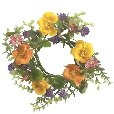 5ft. Yellow Floral Mix Coiled Garland by Ashland®