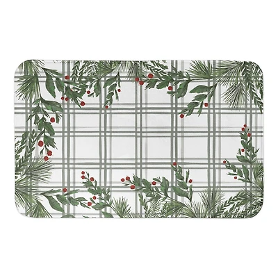 Winter Greenery Bath Mat