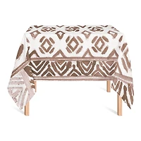 58" Deep Red Pattern Cotton Twill Tablecloth