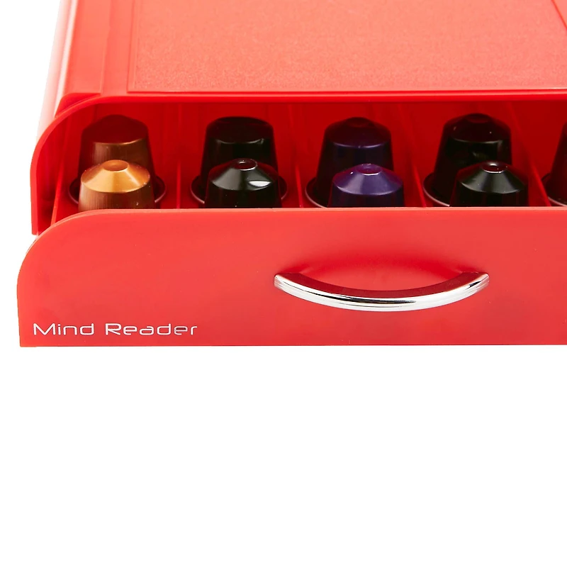 Mind Reader Red 50 Capacity Coffee Pod Holder Drawer