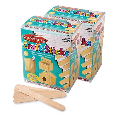 Charles Leonard Creative Arts™ Jumbo Natural Craft Sticks, 2 Packs of 500