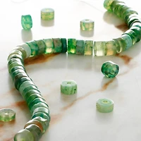 Green Agate Heishi Beads, 6mm by Bead Landing™