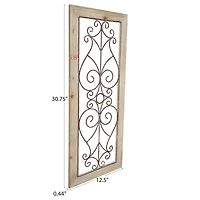Hastings Home 50" Metal & Wood Wall Hanging Panel