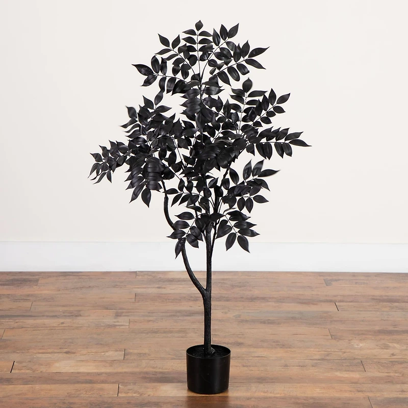 4ft. Artificial Halloween Black Sumac Tree