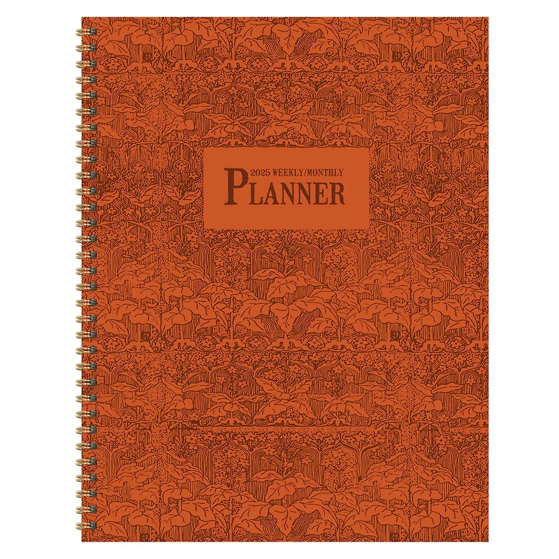 TF Publishing 2025 Large Baroque Marigold Weekly Monthly Spiral Planner