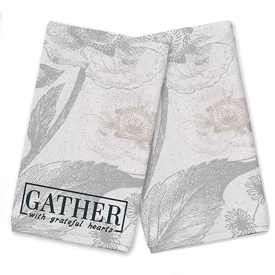 Gather Here with Grateful Hearts Tea Towel Set