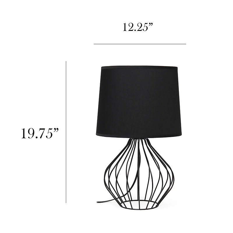 Simple Designs 19.7" Geometrically Wired Table Lamp