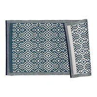 Blue Morrocan Outdoor Floor Runner 3ft. x 6ft.