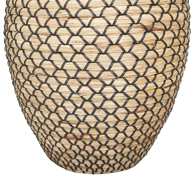 Brown Seagrass Tall Woven Floor Vase 11" x 11" x 20"