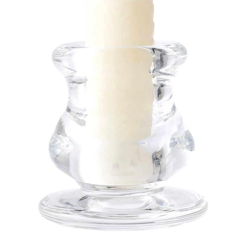 Ashland® Chunky Glass Taper Candle Holder