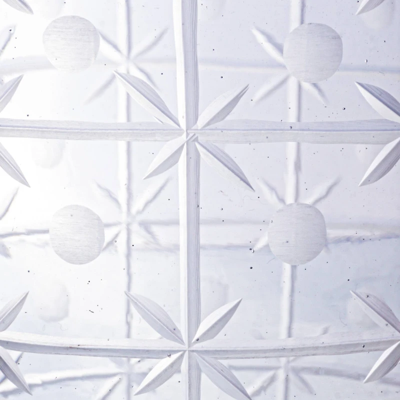 Hello Honey® 32oz. Clear Hand-Blown Etched Reclaimed Glass Pitcher with Tall Neck & Handle