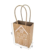 Mini Gingerbread House Kraft Gift Bags, 6ct. by Celebrate It™