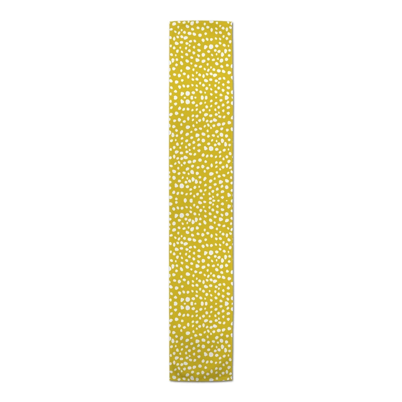 Yellow Painted Spots 16" x 90" Cotton Twill Runner