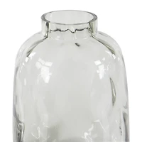 11" Gray Glass Coastal Vase