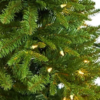 3ft. Pre-Lit Finland Fir Artificial Christmas Tree in Decorative Planter, Warm White Lights