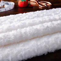 Feldman Optic White Swirl Faux Fur Mink Fabric