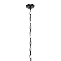 Black Iron Glam Drum Chandelier, 13" x 24" x 24"