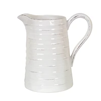 Hello Honey® 8.5" White Ceramic Pitcher