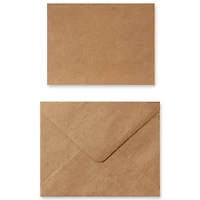 12 Packs: 50 ct. (600 total) 4.25" x 5.5" Kraft Flat Cards & Envelopes by Recollections™