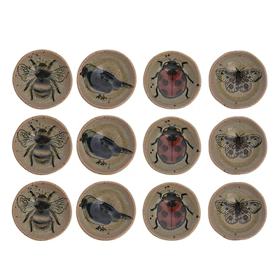 Hello Honey® 3.75" Insect & Bird Stoneware Dish Set