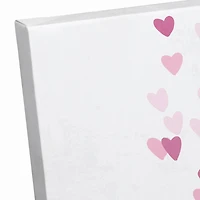 Pink Bike with Hearts Canvas Wall Art